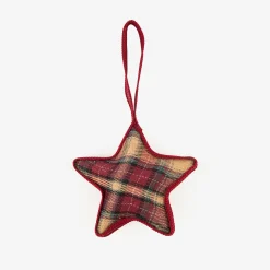 Adorno colgante Estrella de tartán 8cm^Casa Viva Clearance