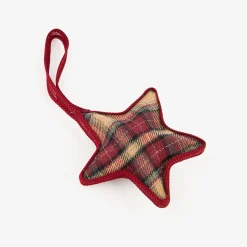 Adorno colgante Estrella de tartán 8cm^Casa Viva Clearance