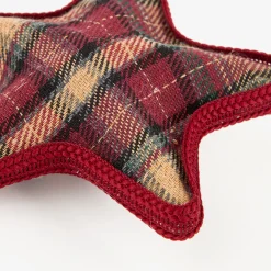 Adorno colgante Estrella de tartán 8cm^Casa Viva Clearance