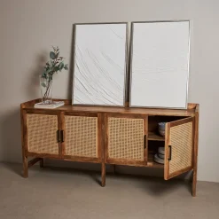 Aparador de madera de mango Merlin 180x42x82cm Clau&Chloe^Casa Viva