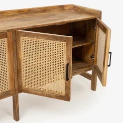 Aparador de madera de mango Merlin 180x42x82cm Clau&Chloe^Casa Viva