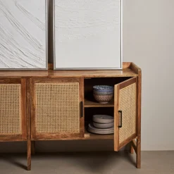 Aparador de madera de mango Merlin 180x42x82cm Clau&Chloe^Casa Viva