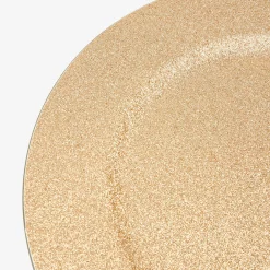 Bajoplato dorado con purpurina Ø33cm^Casa Viva Online