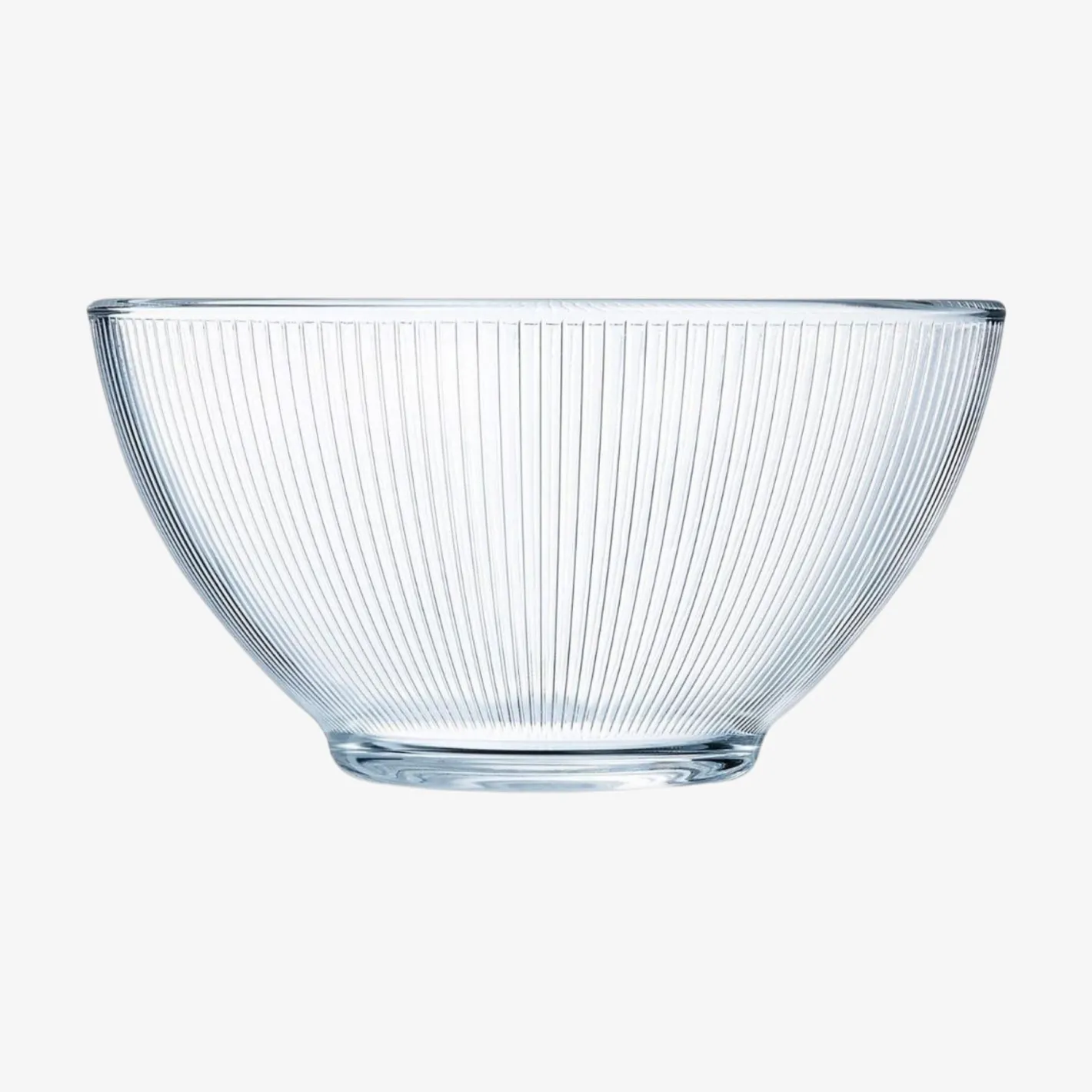 Bol de vidrio transparente Stria 50cl^Casa Viva Discount