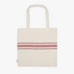 Bolso de algodón con rayas rojas Niza 45x45x15cm^Casa Viva Outlet