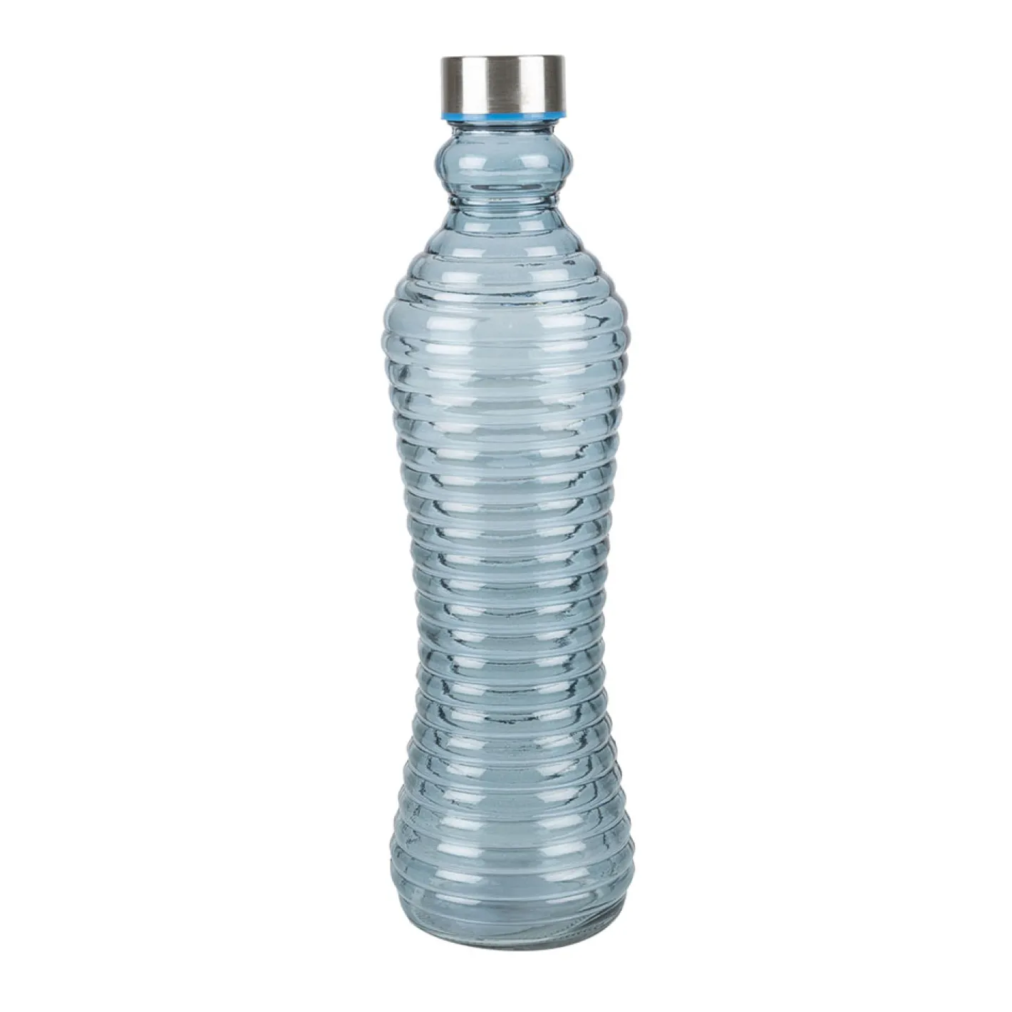 Botella de cristal azul Rustik 1L^Casa Viva Hot