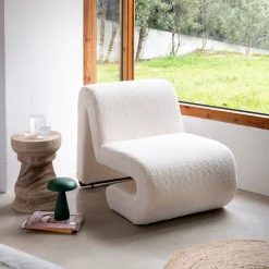 Butaca borreguito beige Ailen 59x86x64cm Clau&Chloe^Casa Viva Clearance