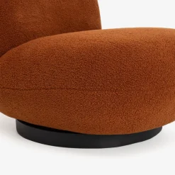 Butaca de borreguito giratoria cobre Pacha 81x95x71 Clau&Chloe^Casa Viva Outlet