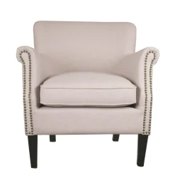 Butaca de poliéster beige Aurora 76x78x79cm Clau&Chloe^Casa Viva Discount