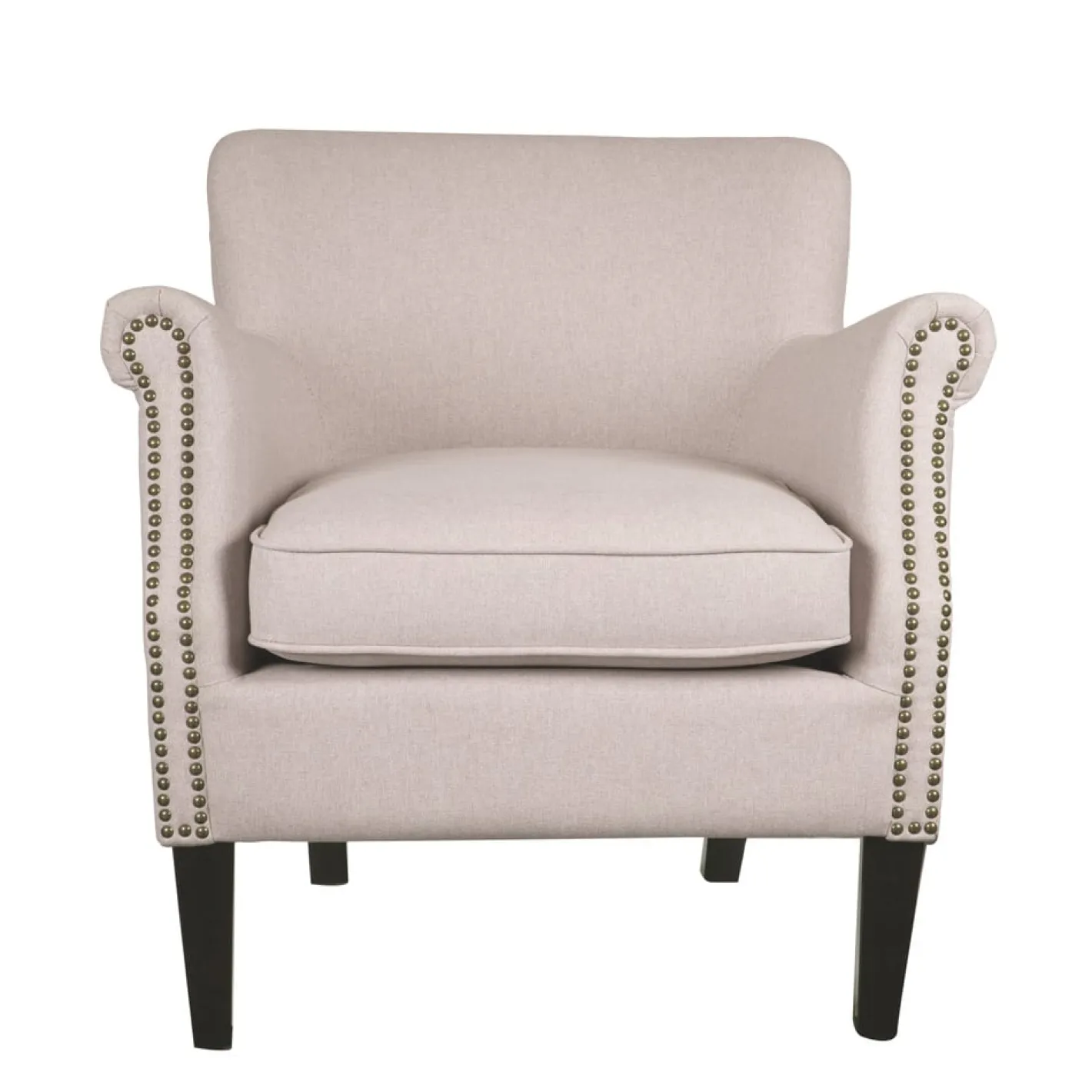 Butaca de poliéster beige Aurora 76x78x79cm Clau&Chloe^Casa Viva Discount