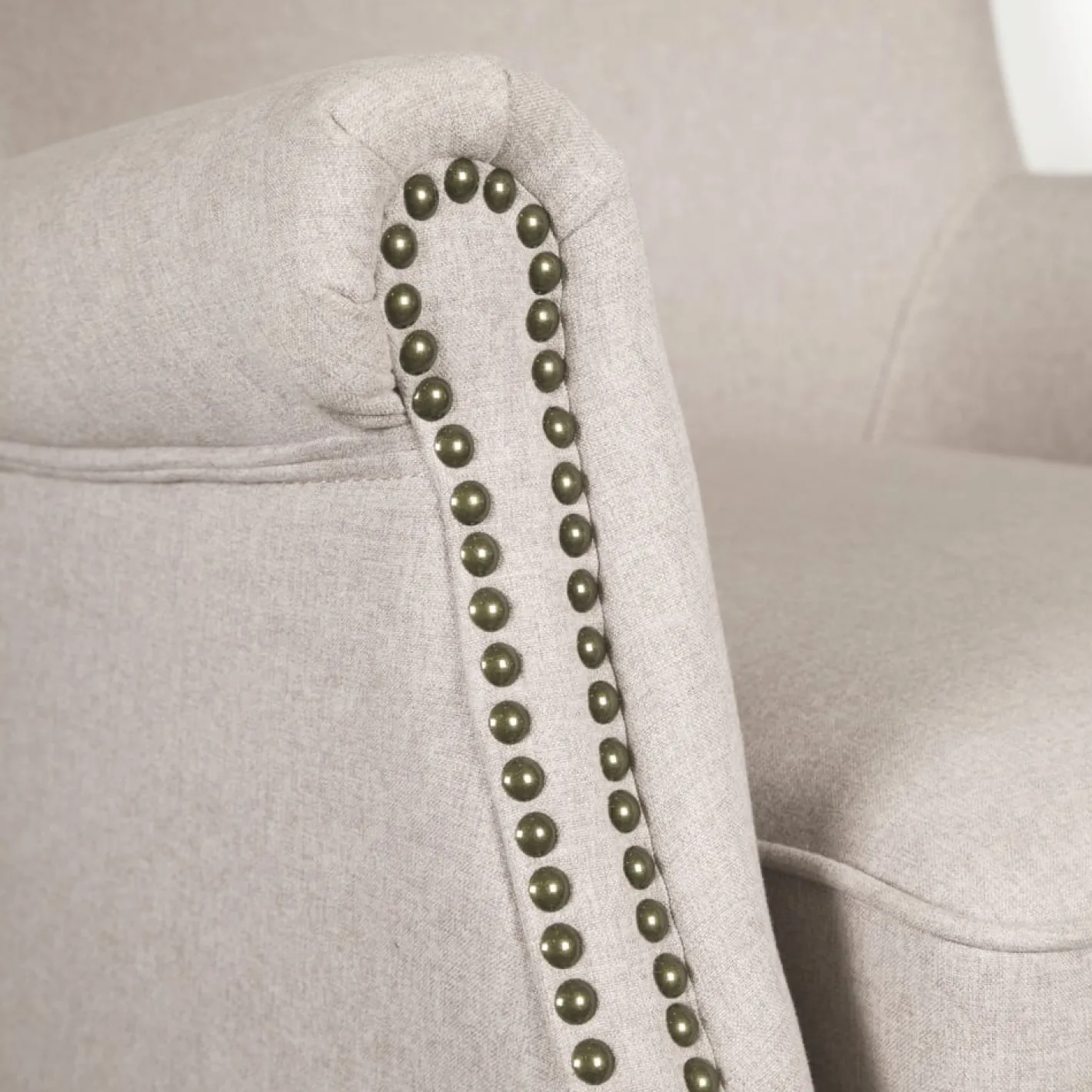 Butaca de poliéster beige Aurora 76x78x79cm Clau&Chloe^Casa Viva Discount