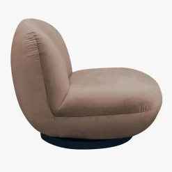 Butaca en terciopelo marrón giratoria Pacha 81x95x71cm Clau&Chloe^Casa Viva New
