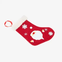 Calcetín de fieltro rojo Santa Claus 22x37cm^Casa Viva Online