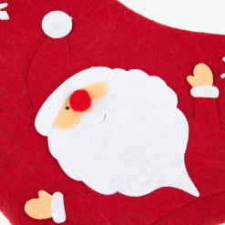 Calcetín de fieltro rojo Santa Claus 22x37cm^Casa Viva Online