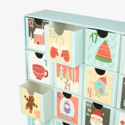 Calendario de adviento de cartón Dibujos Navideños 38cm^Casa Viva