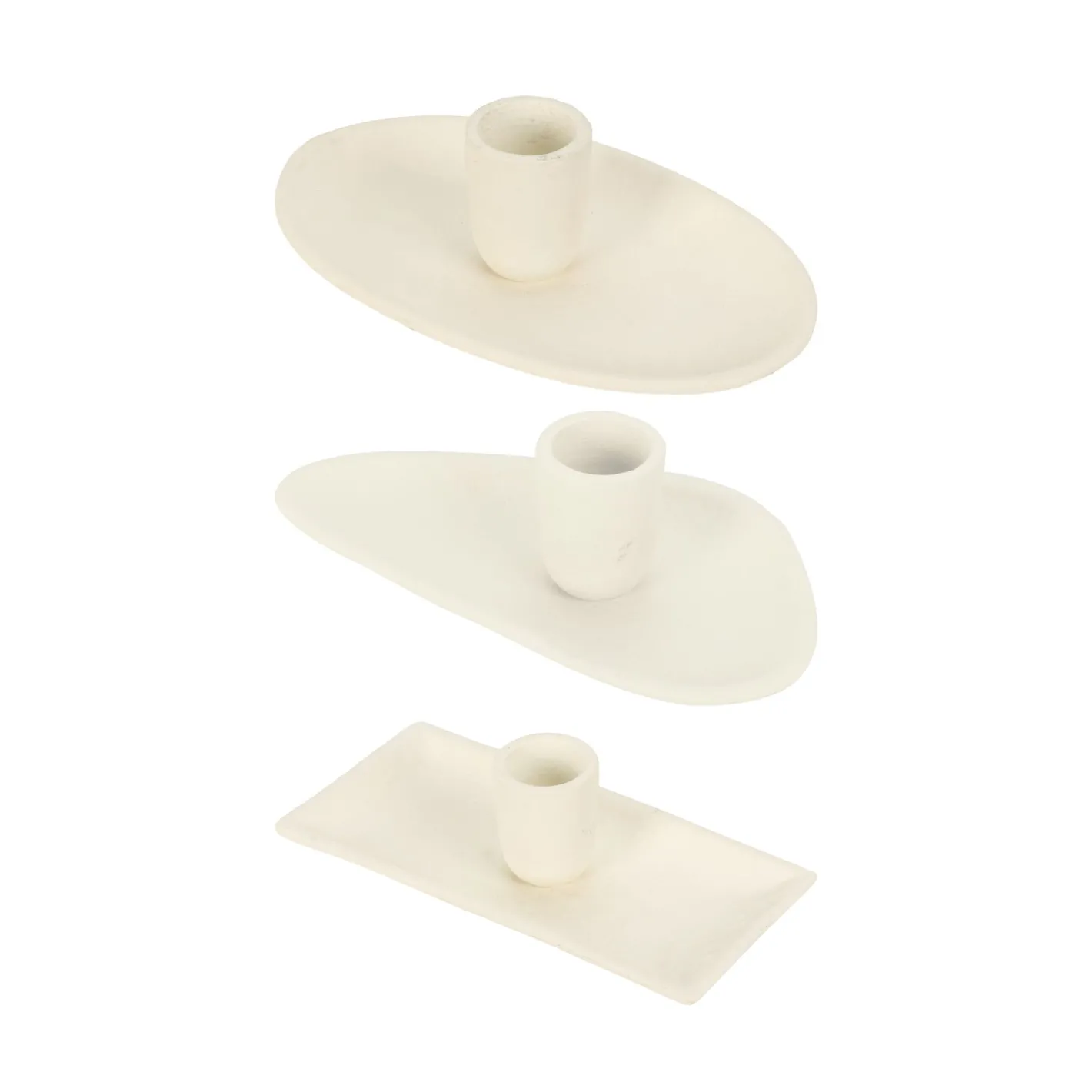 Candelabro de aluminio blanco 13x8x3cm^Casa Viva Sale