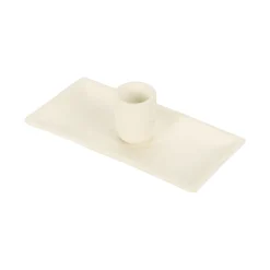 Candelabro de aluminio blanco 13x8x3cm^Casa Viva Sale