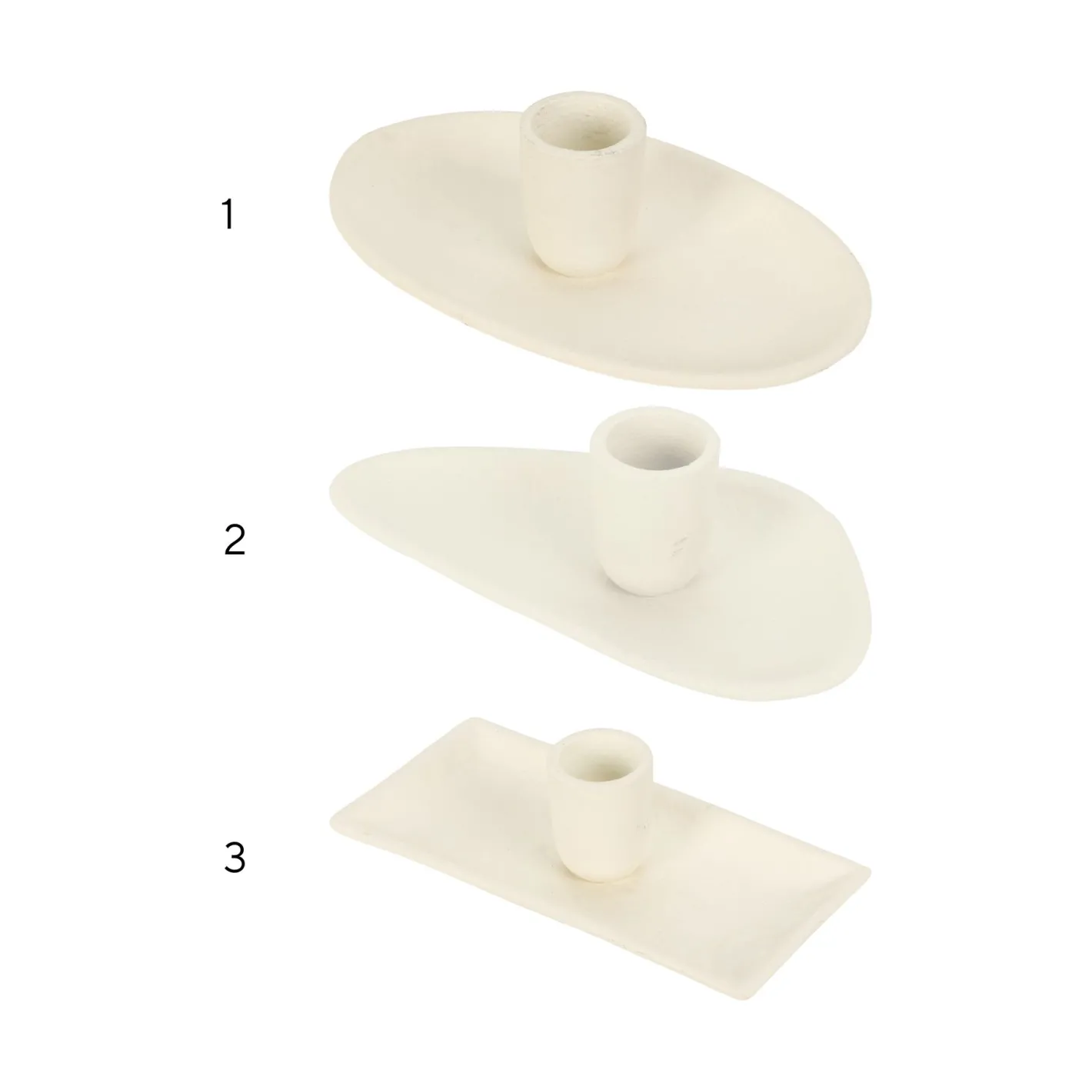 Candelabro de aluminio blanco 13x8x3cm^Casa Viva Sale