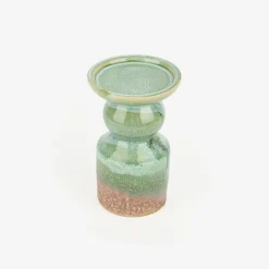 Candelabro de gres verde Narea 15cm^Casa Viva