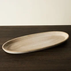 Centro de mesa de madera beige 37x24cm^Casa Viva Best