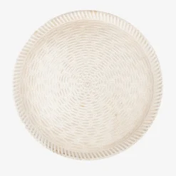 Centro de mesa de madera beige Ø29,5cm^Casa Viva Hot