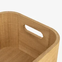 Cesta de madera Kiri 24x16x11cm^Casa Viva Discount