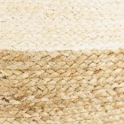 Cesta de yute blanca y natural Vide Ø35x33cm^Casa Viva New