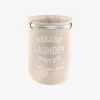 Cesta para ropa de tela y aluminio Laundry Ø37x50cm^Casa Viva Best