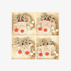 Conjunto de 8 adornos colgantes Renos 7,5cm^Casa Viva Best