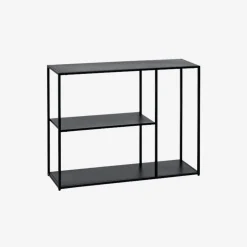 Consola de acero negro Calista 100x30x81cm^Casa Viva Discount