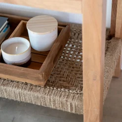 Consola de madera de acacia Bolt 170x40x75cm Clau&Chloe^Casa Viva