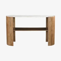 Consola de madera de mango y mármol Varsovia 135x40x80cm Clau&Chloe^Casa Viva Best