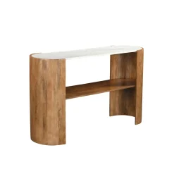 Consola de madera de mango y mármol Varsovia 135x40x80cm Clau&Chloe^Casa Viva Best