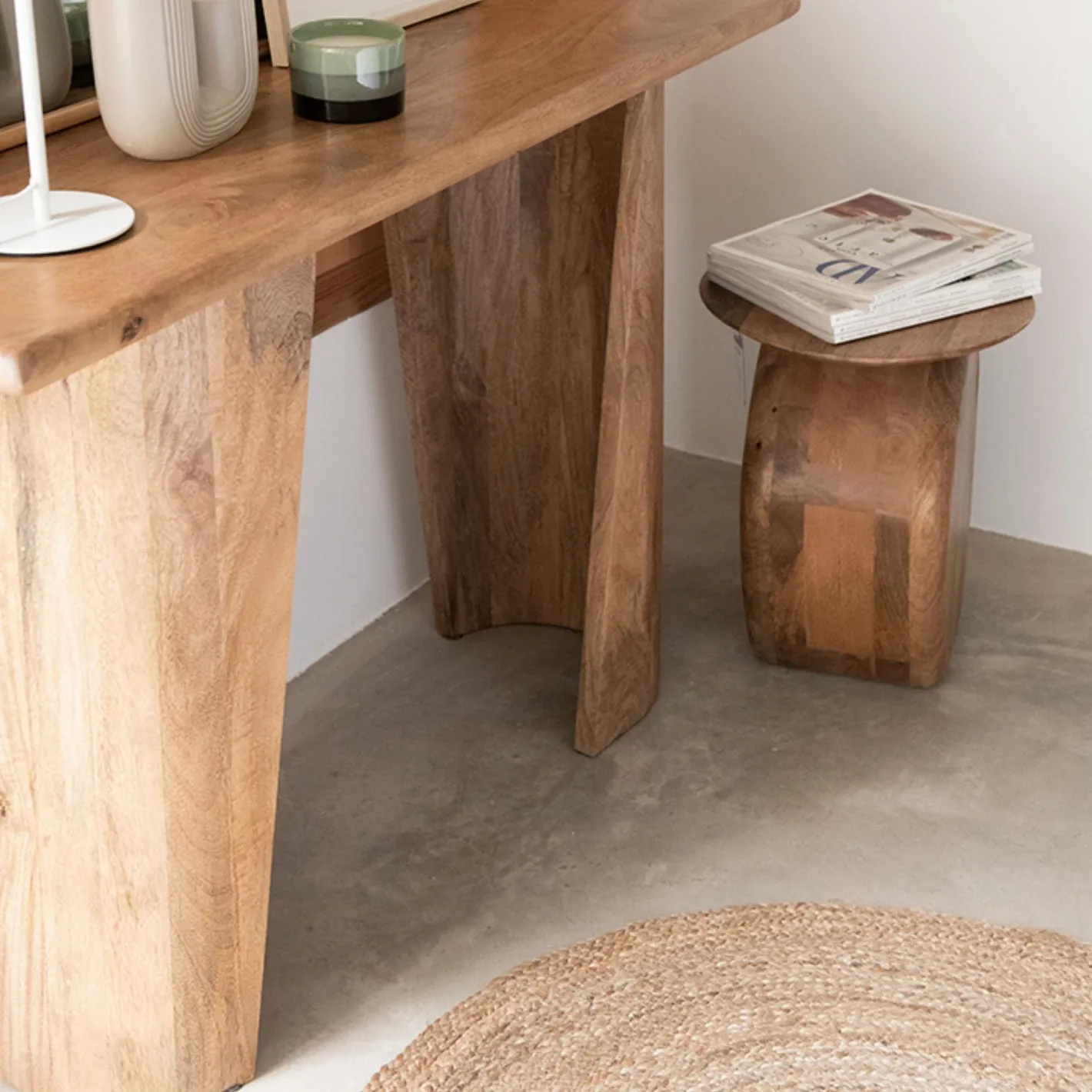 Consola de madera de mango clara Viena 120x36x76cm Clau&Chloe^Casa Viva Discount