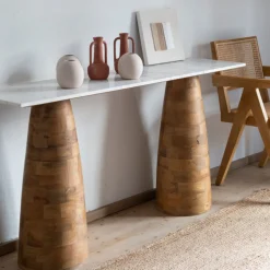 Consola de mármol Paz 150x40x78cm Clau&Chloe^Casa Viva New