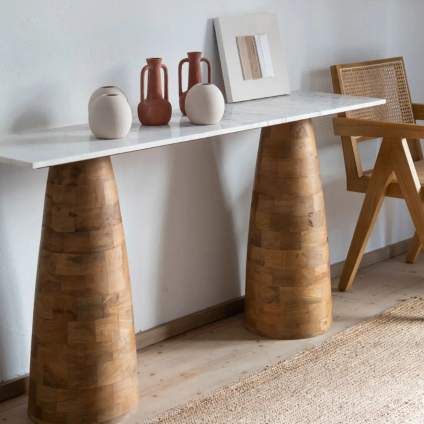 Consola de mármol Paz 150x40x78cm Clau&Chloe^Casa Viva New