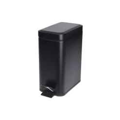 Cubo baño con pedal de metal negro 5L^Casa Viva New