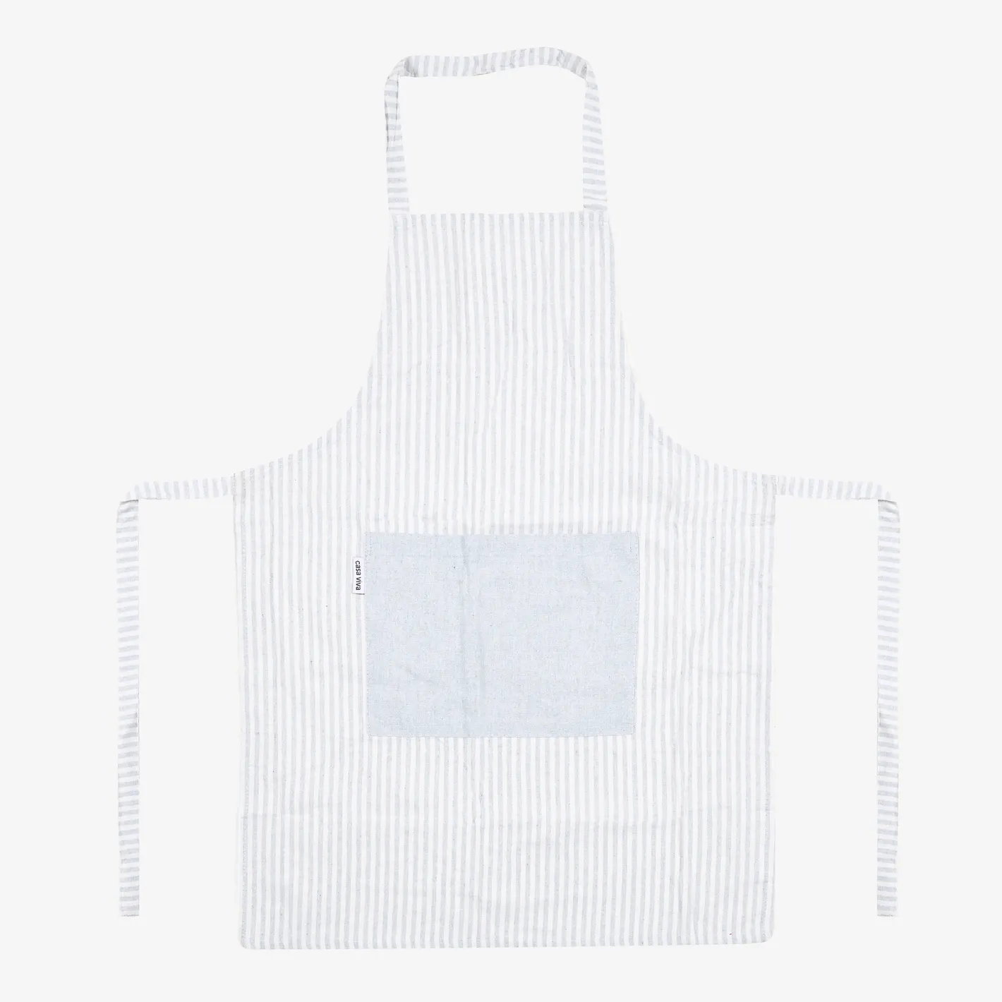 Delantal de algodón con rayas grises 60x80cm^Casa Viva Hot