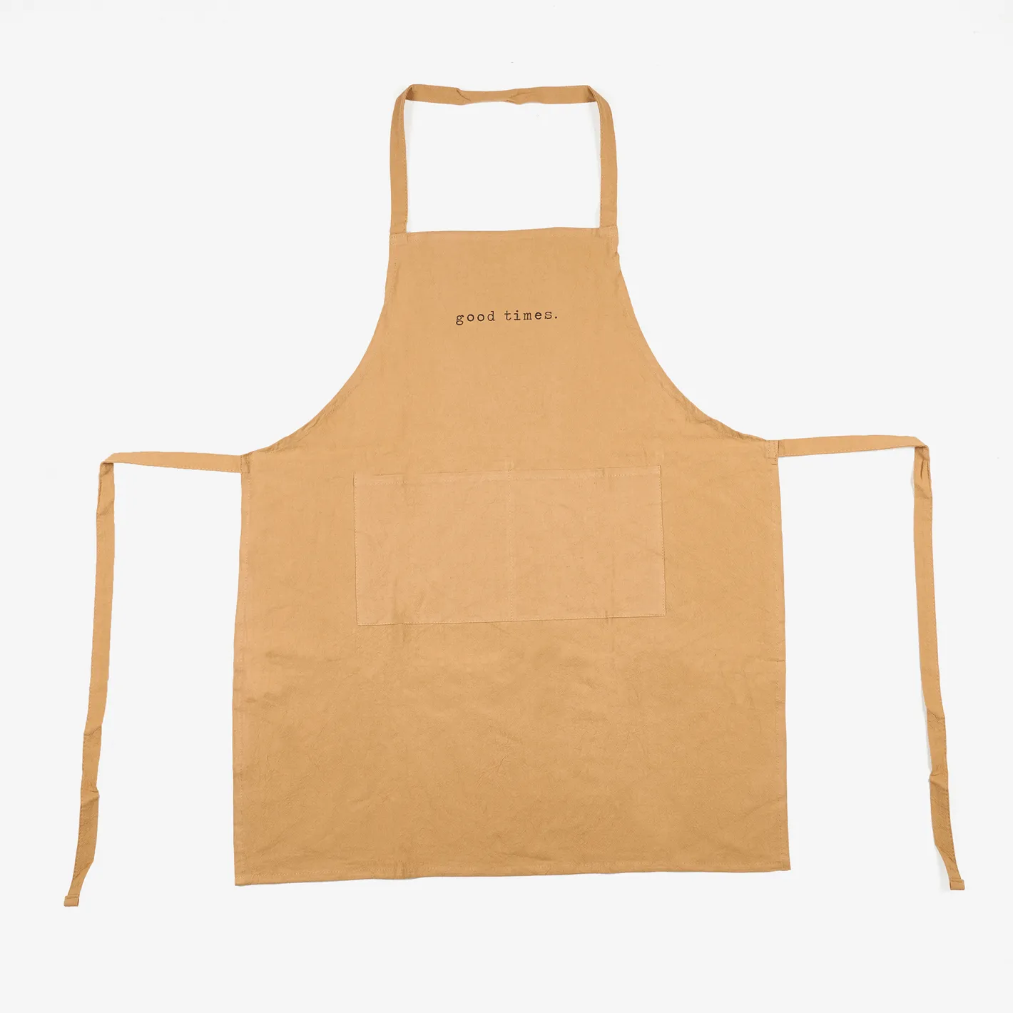 Delantal de cocina de algodón mostaza 80x70cm^Casa Viva Best