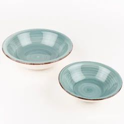 Ensaladera azul de gres Vita Ø23cm^Casa Viva Outlet
