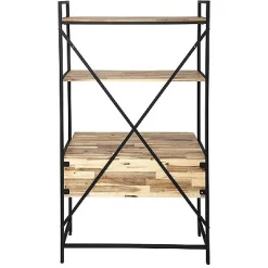 Escritorio con estantería de madera de acacia Aura 90x51x180cm^Casa Viva Online