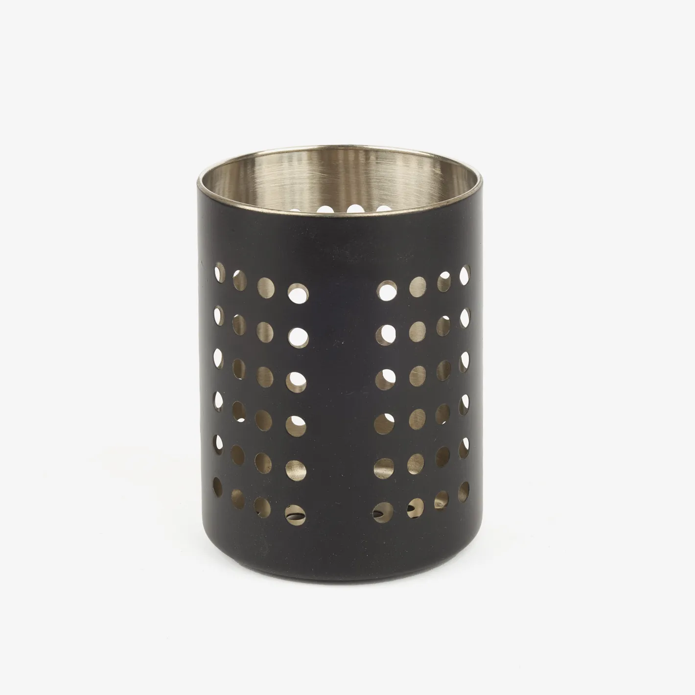 Escurrecubiertos de acero inoxidable negro Ø11x13cm^Casa Viva New