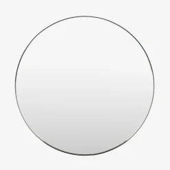 Espejo de pared redondo de metal negro Ø55cm^Casa Viva Clearance