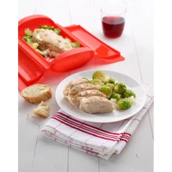 Estuche de vapor de silicona rojo para 1-2 personas - Lékué^Casa Viva Discount