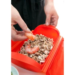 Estuche de vapor de silicona rojo para 1-2 personas - Lékué^Casa Viva Discount