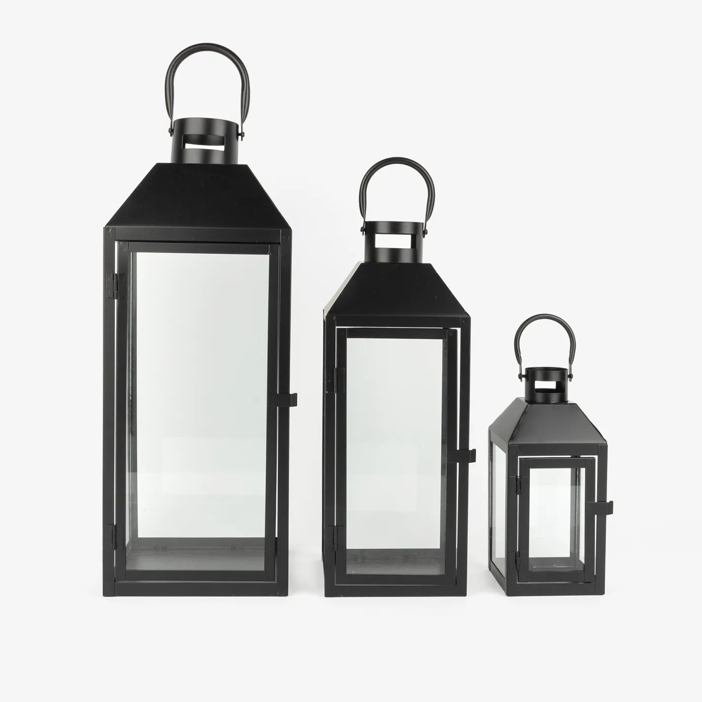 Farol de metal negro Fenjer Ø15x39cm^Casa Viva