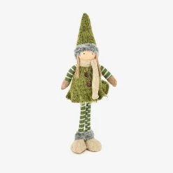 Figura decorativa Muñeca de pie verde 45cm^Casa Viva Clearance
