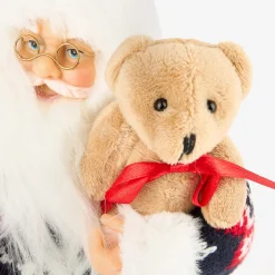Figura decorativa Santa Claus con bolsa regalos y peluche 30cm^Casa Viva Sale