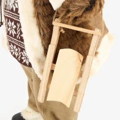 Figura decorativa Santa Claus con bolsa de regalos y trineo 60cm^Casa Viva Outlet
