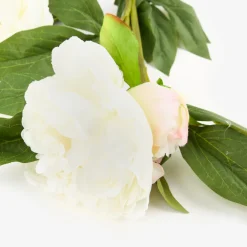 Flor artificial peonia blanca 72cm^Casa Viva Discount